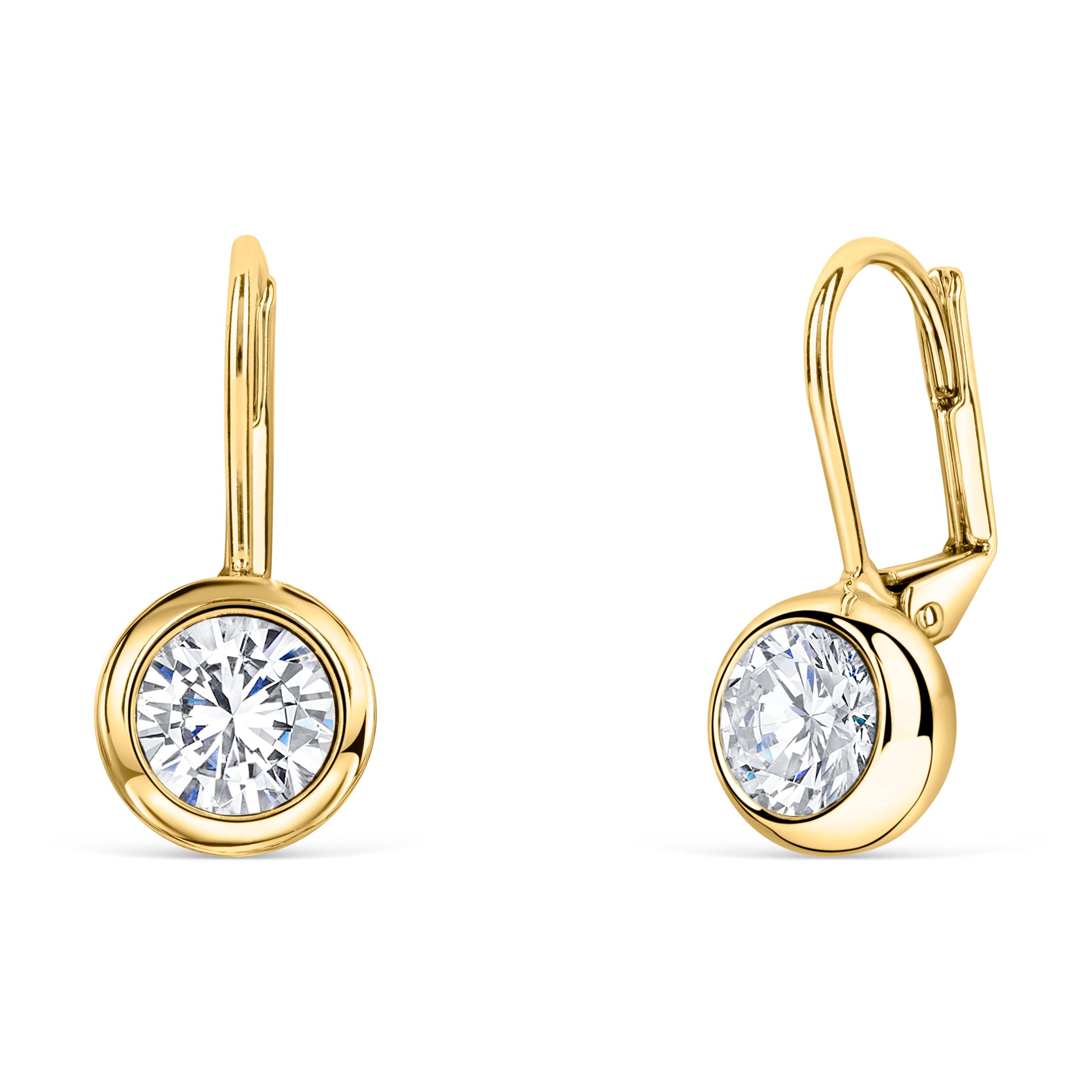Shop Illuminating Round Drop Solitaire Earrings – ORIONZ