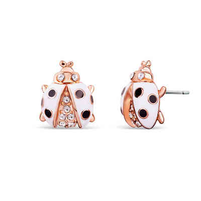 CRYSTALP - lady beetle earrings  12mm - CRYSTAL UNTERBERGER