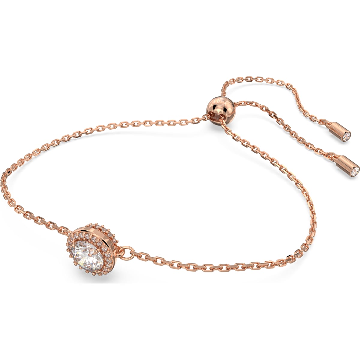 Swarovski - Constella Armband Rundschliff, Pavé, Weiß, Roségold-Legierungsschicht - CRYSTAL UNTERBERGER