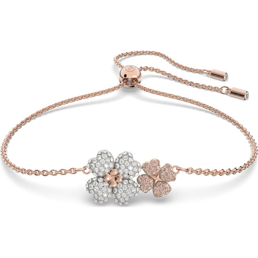 Swarovski - Latisha Armband Blume, Mehrfarbig, Roségold-Legierungsschicht - CRYSTAL UNTERBERGER