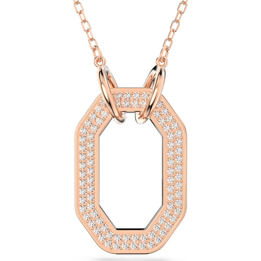 Swarovski - Dextera Anhänger Achteckform, Pavé, Weiß, Roségold-Legierungsschicht - CRYSTAL UNTERBERGER