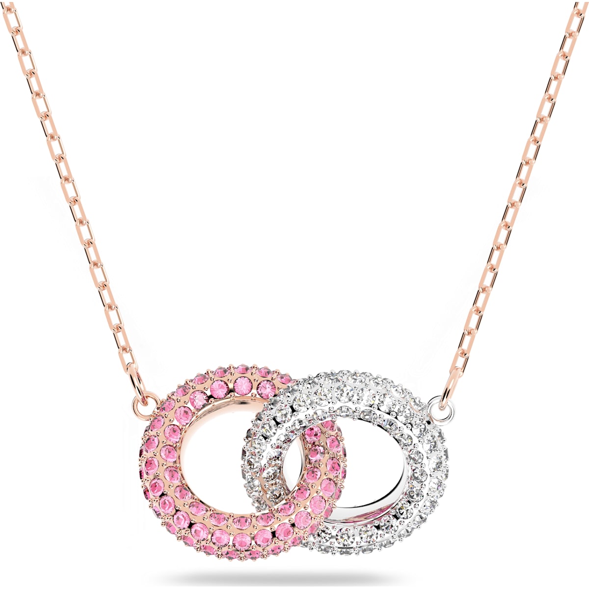 Swarovski - Stone Halskette Rosa, Roségold-Legierungsschicht - CRYSTAL UNTERBERGER