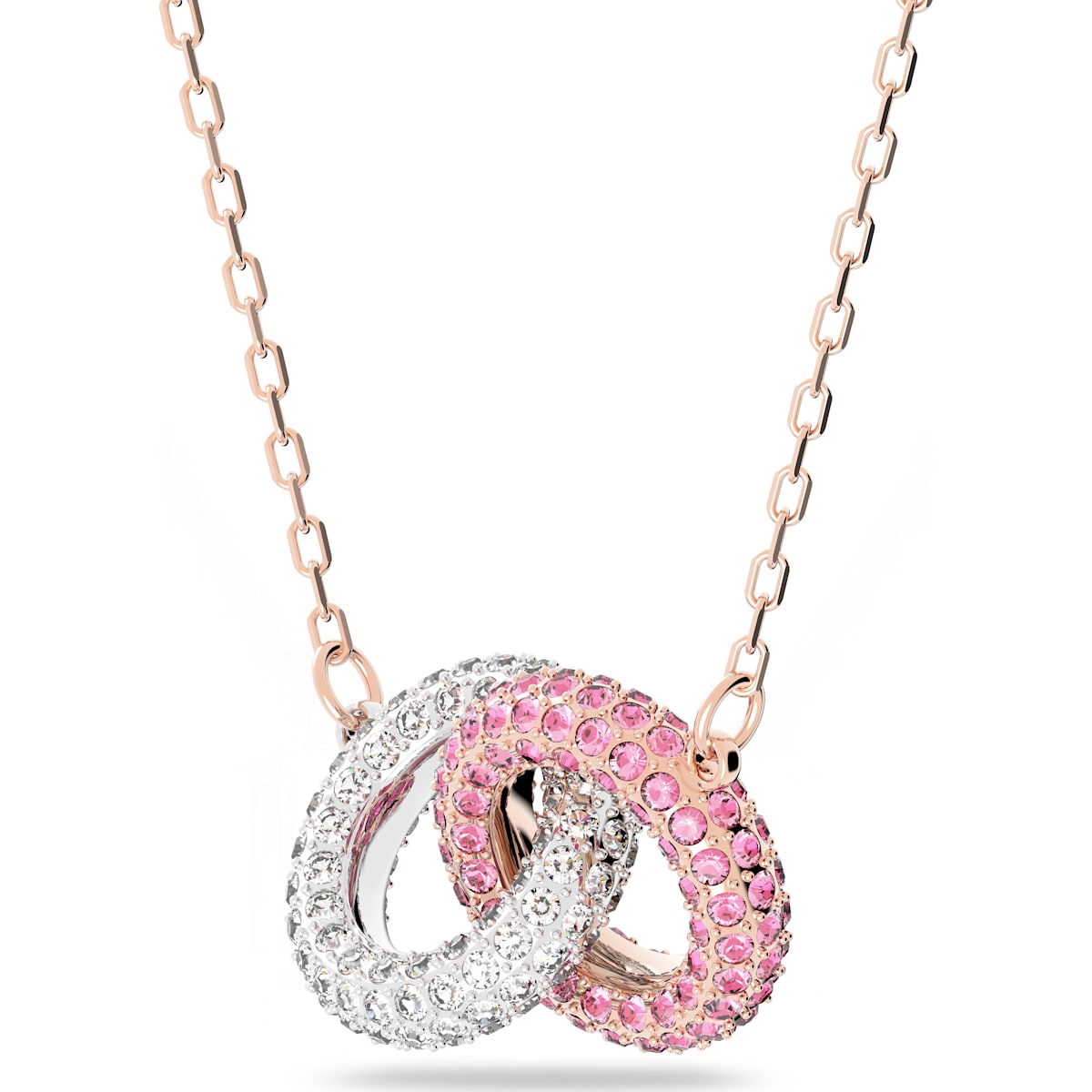 Swarovski - Stone Halskette Rosa, Roségold-Legierungsschicht - CRYSTAL UNTERBERGER