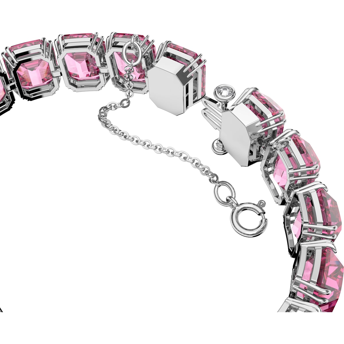 Swarovski - Millenia Armband, Kristalle mit Oktagon-Schliff, Rosa, Rhodiniert - CRYSTAL UNTERBERGER