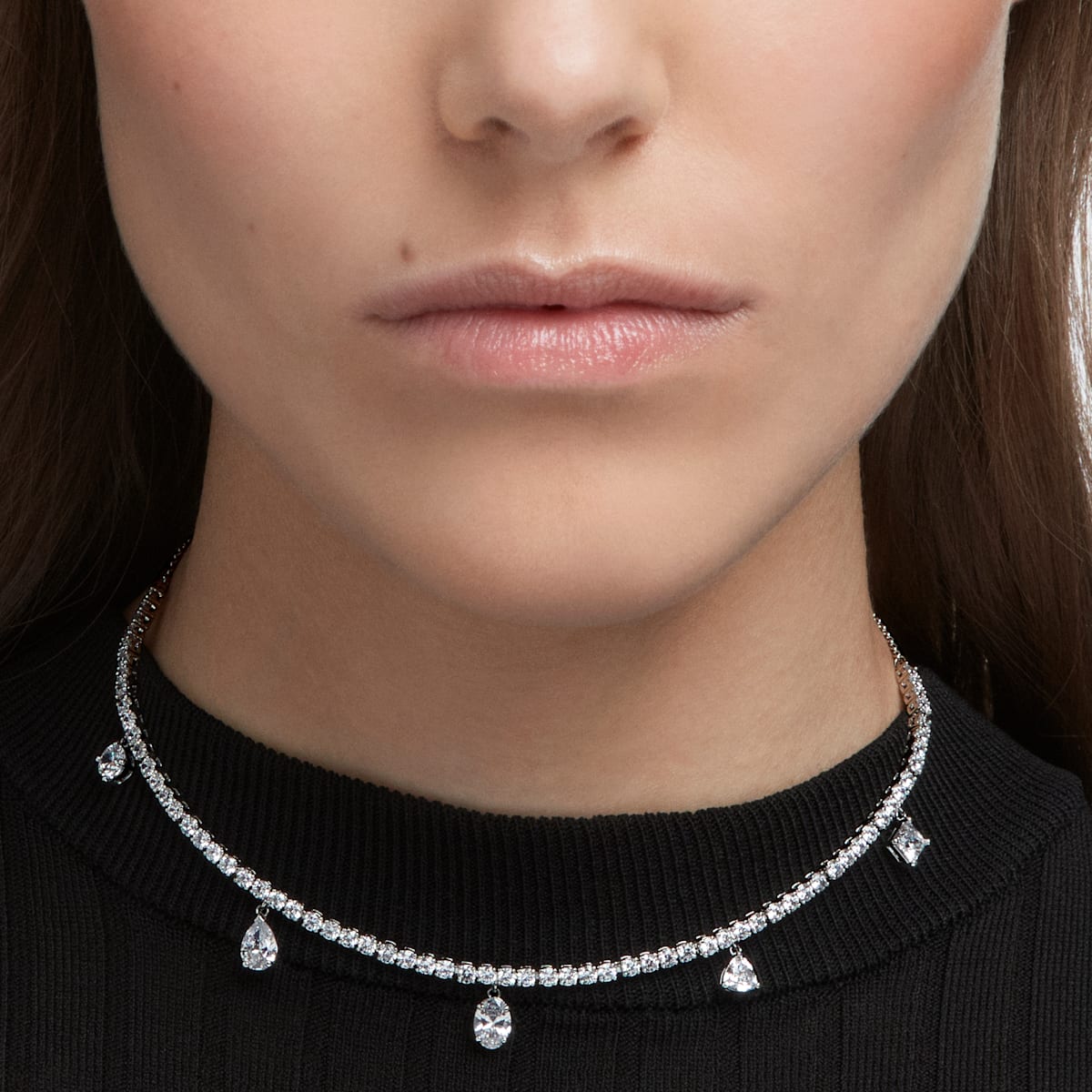 Authentic Swarovski Tennis Deluxe necklace, Round cut, White, Rhodium  plated | Girly jewelry, Necklace, Swarovski jewelry